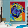 Canvas wall art oil painting print pug